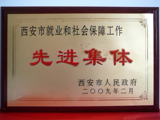 2009年2月，被西安市政府評(píng)為西安市就業(yè)和社會(huì)保障工作先進(jìn)集體